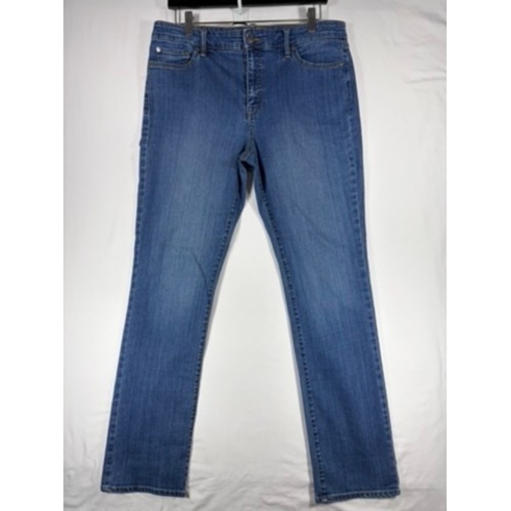 Lauren Ralph Lauren Premier Straight Jeans Womens 12 Blue Excellent Mid Rise